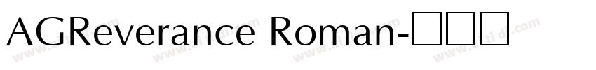 AGReverance Roman字体转换